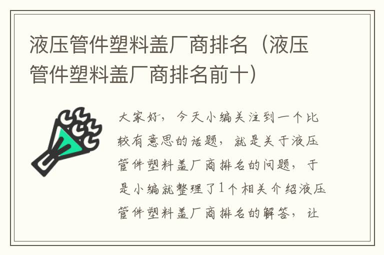 液压管件塑料盖厂商排名（液压管件塑料盖厂商排名前十）